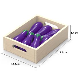 VIGA Drewniane Owoce Warzywa Zestaw 10 skrzynek