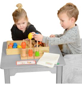 Duża Sznurowanka Kolorowa Drewniana Masterkidz