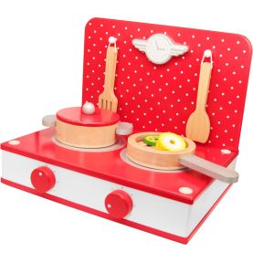 CLASSIC WORLD Drewniana Kuchnia 2w1 Grill + Kuchenka dla Dzieci 22el.
