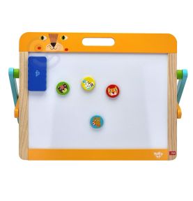 TOOKY TOY Tablica Edukacyjna 2w1 Magnetyczna Kredowa dla Dzieci Magnesy Gąbka 6 el.