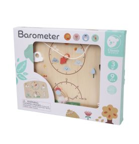 CLASSIC WORLD Tablica Edukacyjna Barometr Nauka dla Dzieci Stacja Pogodowa Wiatr Temperatura 9 el.