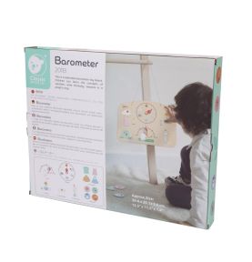 CLASSIC WORLD Tablica Edukacyjna Barometr Nauka dla Dzieci Stacja Pogodowa Wiatr Temperatura 9 el.