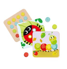 TOOKY TOY Układanka Klocki dla Dzieci Zwierzęta Dopasuj Nauka Kształtów Kolorów + Plansze