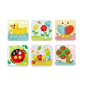 TOOKY TOY Układanka Klocki dla Dzieci Zwierzęta Dopasuj Nauka Kształtów Kolorów + Plansze