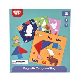 TOOKY TOY Puzzle Tangram Układanka dla Dzieci Nauka Kształtów Figury Kształty 18el.