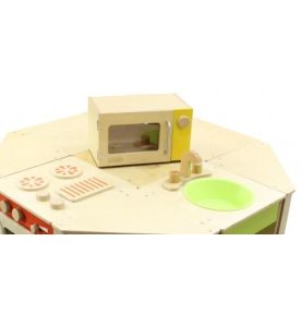 MASTERKIDZ Mikrofalówka Drewniana