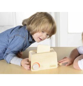 Drewniany Toster + Masło Kromka Nóż Talerz Dżem Masterkidz