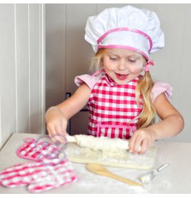 WOOPIE Zestaw Małego Kucharza Strój Kucharski Akcesoria Kuchenne 7 el.