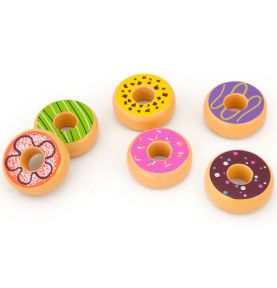 Viga Drewniane Pączki Donaty 6 szt