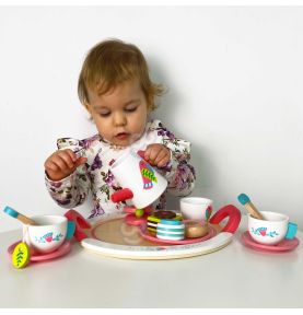 TOOKY TOY Drewniany Zestaw Naczyń Popołudniowa Herbatka
