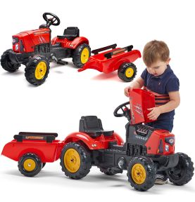 FALK Traktorek Red Supercharger Czerwony Otwierana Maska Od 2 Lat