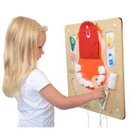 Edukacyjna Tablica Drewniana Masterkidz Higiena Jamy Ustnej