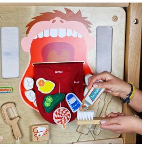 Edukacyjna Tablica Drewniana Masterkidz Higiena Jamy Ustnej