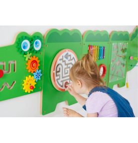 Viga Tablica Sensoryczna Manipulacyjna Edukacyjna Krokodyl