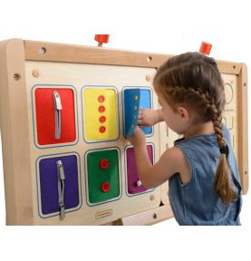 Tablica Ścienna Otwieranie I Zamykanie Zamków Suwaki Guziki Masterkidz