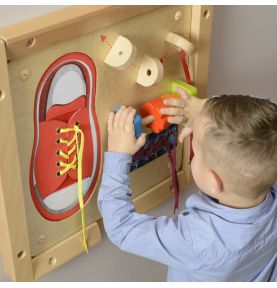 MASTERKIDZ Tablica Edukacyjna - Zręczność Manualna Sznurowanie