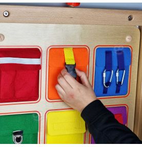 Kieszonki Do Zamykania i Otwierania Zamki Tablica Ścienna Masterkidz