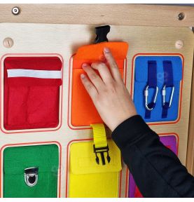 Kieszonki Do Zamykania i Otwierania Zamki Tablica Ścienna Masterkidz