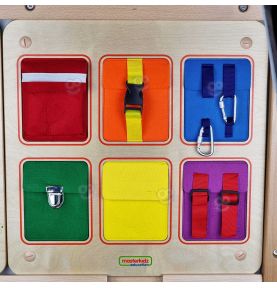 Kieszonki Do Zamykania i Otwierania Zamki Tablica Ścienna Masterkidz