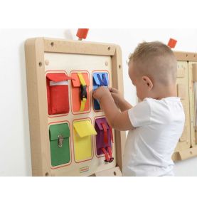 Kieszonki Do Zamykania i Otwierania Zamki Tablica Ścienna Masterkidz