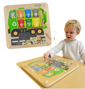 MASTERKIDZ Tablica Magnetyczna Segregowanie Odpadów Ciężarówka do Recyklingu
