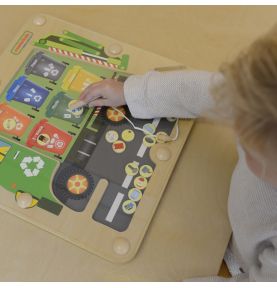 MASTERKIDZ Tablica Magnetyczna Segregowanie Odpadów Ciężarówka do Recyklingu