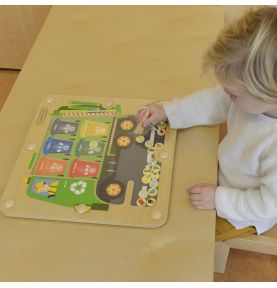 MASTERKIDZ Tablica Magnetyczna Segregowanie Odpadów Ciężarówka do Recyklingu