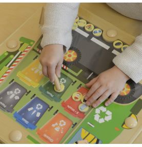 MASTERKIDZ Tablica Magnetyczna Segregowanie Odpadów Ciężarówka do Recyklingu