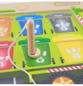 MASTERKIDZ Tablica Magnetyczna Segregowanie Odpadów Ciężarówka do Recyklingu