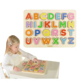Drewniana Tabliczka Edukacyjna Masterkidz Alfabet Wielkie Literki