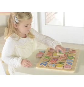 Drewniana Tabliczka Edukacyjna Masterkidz Alfabet Wielkie Literki