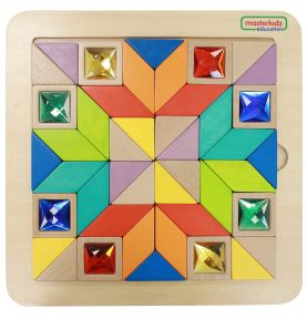 MASTERKIDZ Układanka Mozaika Nauka Kolorów i Kształtów Tangram