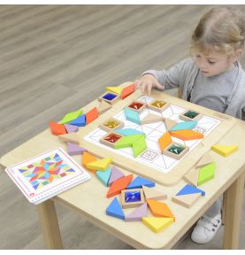 MASTERKIDZ Układanka Mozaika Nauka Kolorów i Kształtów Tangram