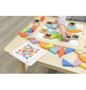 MASTERKIDZ Układanka Mozaika Nauka Kolorów i Kształtów Tangram