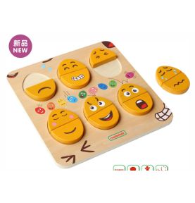 MASTERKIDZ Tablica do Nauki Emocji Drewniane Jajka jaki Humor?