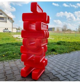 FEBER Mega Duże Klocki Jenga Wieża 18 klocków + kostka