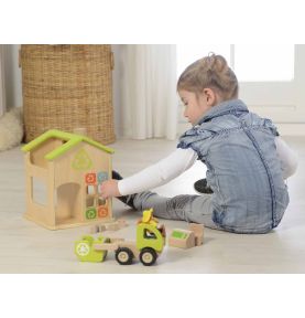 Stacja Sortowania Śmierci I Recyklingu Drewniana Makieta Masterkidz