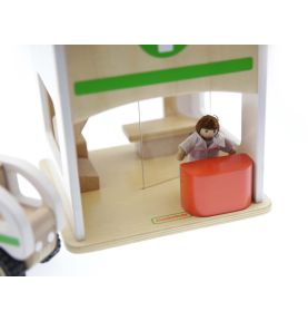 Mini Szpital Drewniany Zestaw Masterkidz Makieta