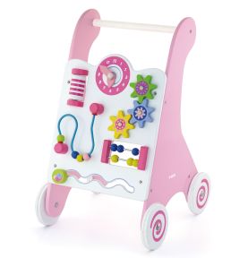 Viga Toys Pchacz Drewniany Edukacyjny Różowy