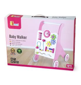 Viga Toys Pchacz Drewniany Edukacyjny Różowy