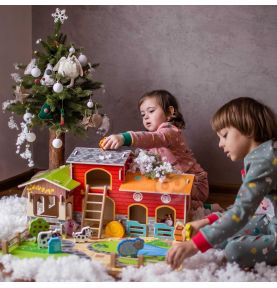 WOOPIE GREEN Mega Farma Figurki Zwierząt Stajnia Obora Kurnik 18 el.