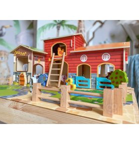 WOOPIE GREEN Mega Farma Figurki Zwierząt Stajnia Obora Kurnik 18 el.