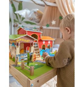 WOOPIE GREEN Mega Farma Figurki Zwierząt Stajnia Obora Kurnik 18 el.