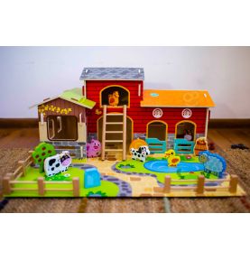 WOOPIE GREEN Mega Farma Figurki Zwierząt Stajnia Obora Kurnik 18 el.