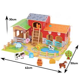 WOOPIE GREEN Mega Farma Figurki Zwierząt Stajnia Obora Kurnik 18 el.