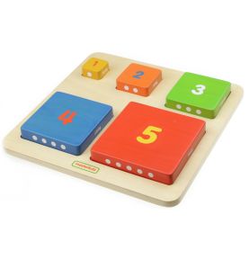 Piramidka Drewniana Edukacyjna Liczenie Kolory Masterkidz