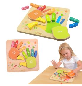 Edukacyjna Tabliczka Drewniana Liczenie Na Palcach Masterkidz