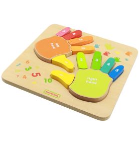 Edukacyjna Tabliczka Drewniana Liczenie Na Palcach Masterkidz