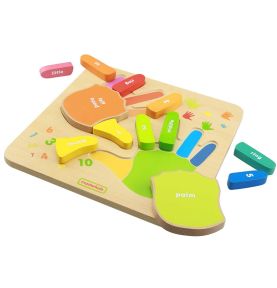 Edukacyjna Tabliczka Drewniana Liczenie Na Palcach Masterkidz