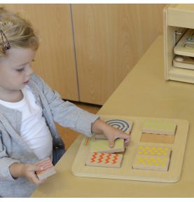 MASTERKIDZ Układanka Dwustronne Dotykowe Klocki Wizualne